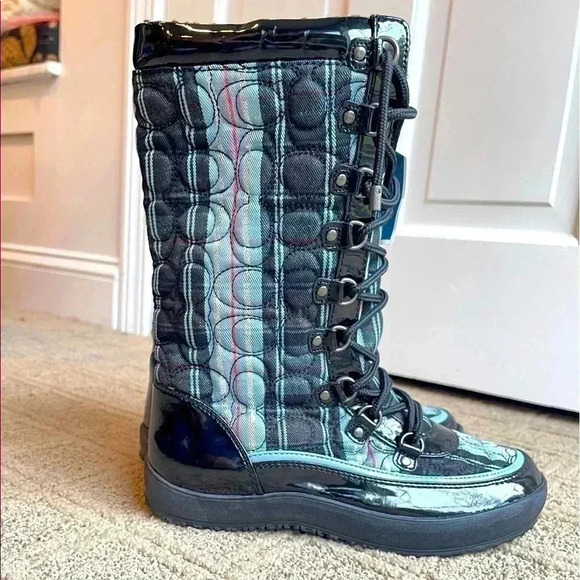 Plaid Coach Boots NWT - Picture 1 of 7